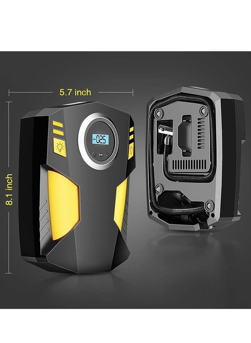 نفخ الإطارات الرقمية 12 فولت ، مضخة إطارات ضاغط الهواء المحمولة 150psi مضخة إطارات إطارية سريعة مع تدفق الهواء 30L/دقيقة ، 3 محاور فوهة وضوء LED الرقمي - Image 2