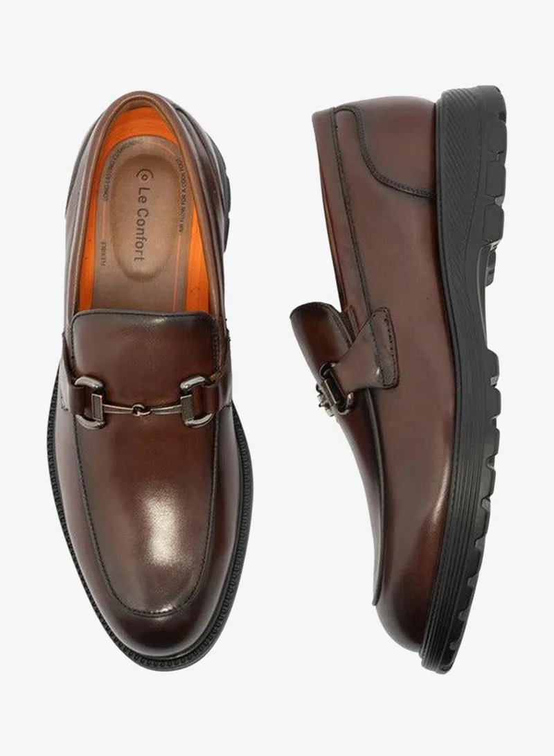 Le Confort Solid Metal Accent Loafers