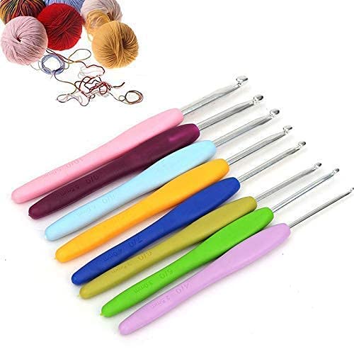 VERAT 8 Pcs Crochet Set/Crochet Hook/Knitting Accessories/Stitching Material/Tools for Tailoring/Needle and Thread Box/Ergonomic Crochet Hooks Set/Crochets for Arthritic Hands/Craft/Nice Gift for Women - Image 5
