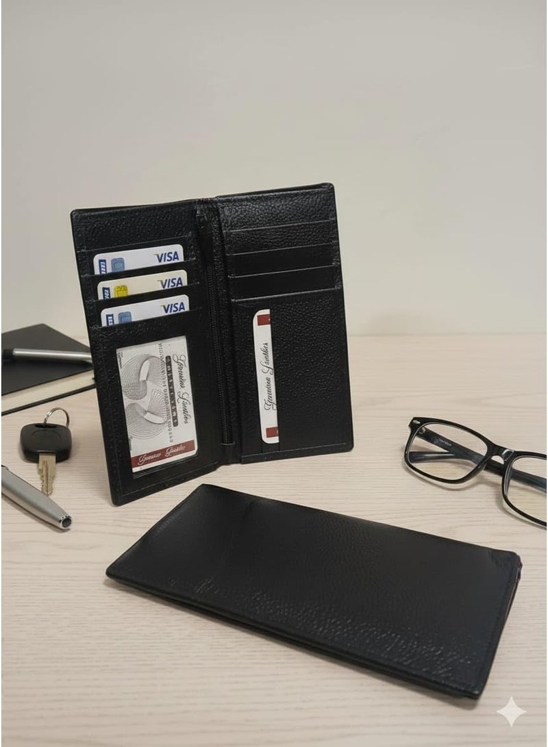 Men's Leather Long Wallet- Premium genuine Leather Material with Versatile Compartment, Ideal for Travelling & Daily Use - Image 3