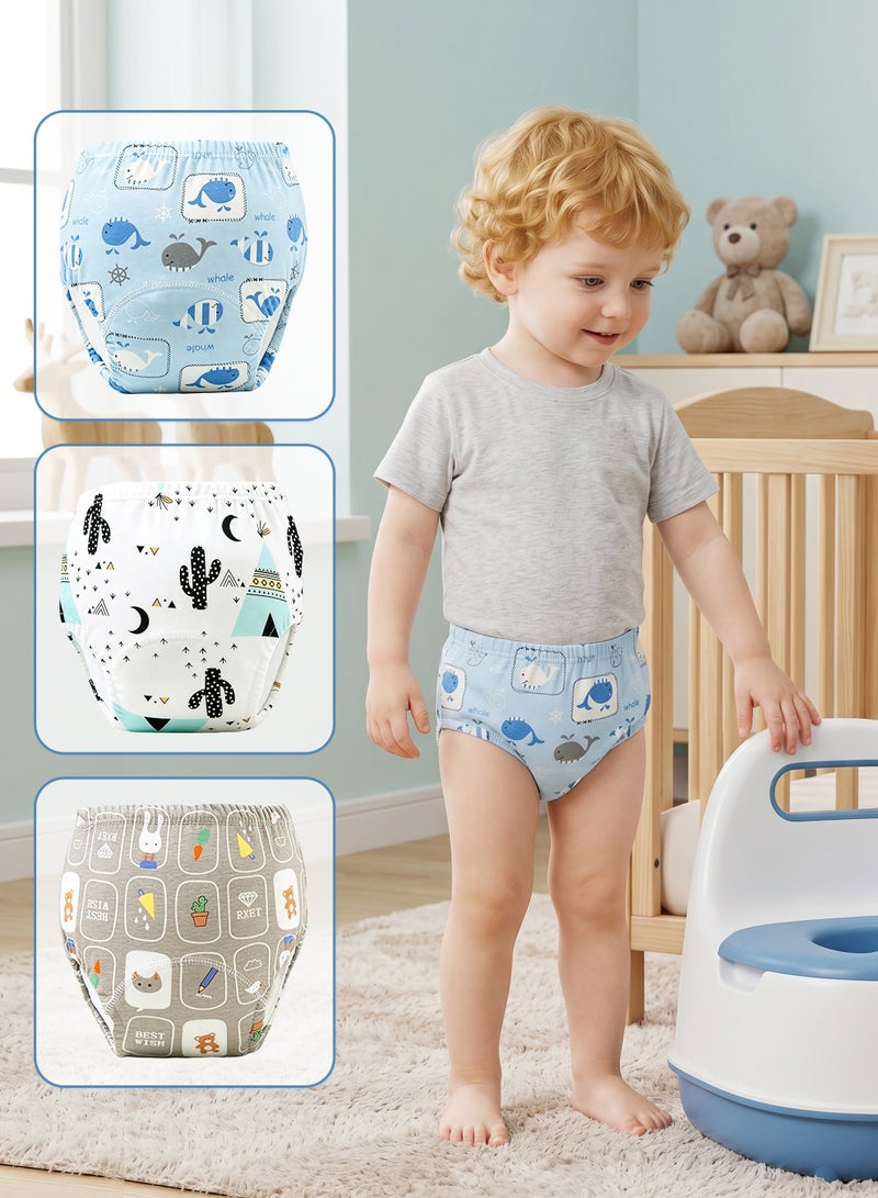 Necomi 3 Pack Baby Cotton Training Underwear Boys Girls Strong Absorbent Potty Training Pants - Image 1