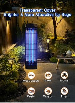 HomarKet Flying Insects Killer Yakiter Mosquito Zapper Outdoor  Kills Flying Insects With 40W Uv Light & 3800v Electric Shock  Insect Fly Trap Indoor Mosquito Killer for Home Garden Backyard  - Image 3