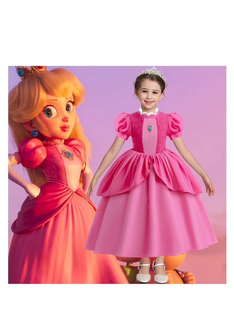 Girls Dress Costume For Kids Princess Up With Accessories Birthday Party Cosplay Outfits - Image 1