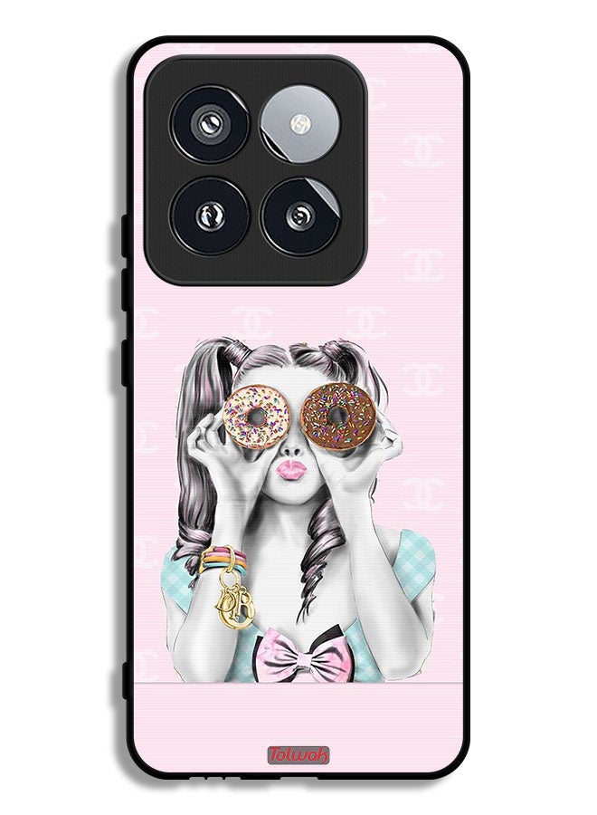 Tolwak Xiaomi 14 Pro Protective Case Cover Holding Two Donuts  - Image 1