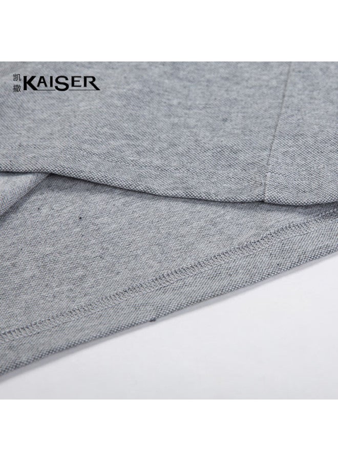 Kaiser Men's Long-sleeve T-shirt, Round Neck, Printed With Mulberry Silk, Spring And Autumn Casual Top Ks1513, Medium Blue, 185/100a - Image 3