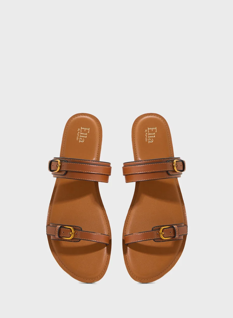 ELLA Double Strap Flat Sandal