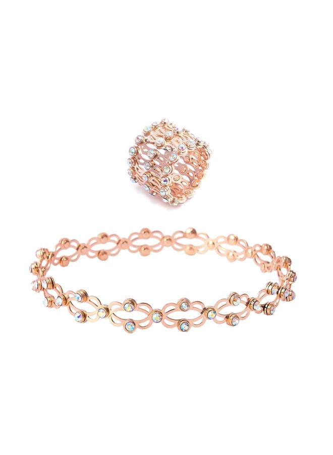 Hot- Two-wear Telescopic Magic Ring Bracelet Trembles Net Red With Telescopic Ring 