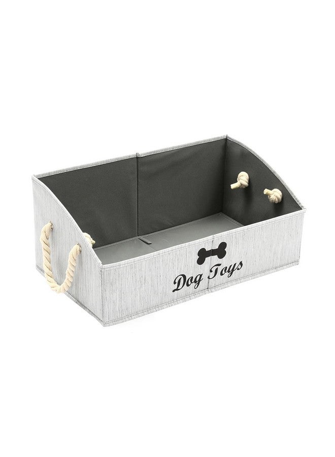 Morezi Large Dog Toy Bin Puppy Shallow Toy Baskets Dog Toy Storage Perfect For Living Room Playroom Closet Home Organization  Grey - Image 1