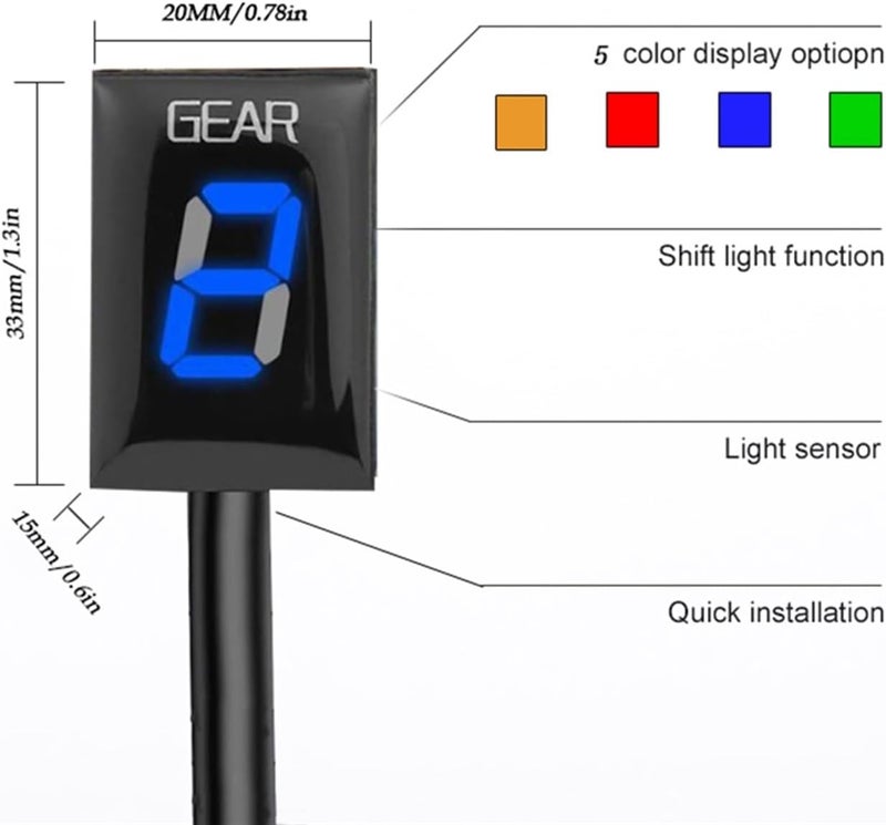 Wivplex Green Gear Display Indicator for GoldWing 1800 - Image 2