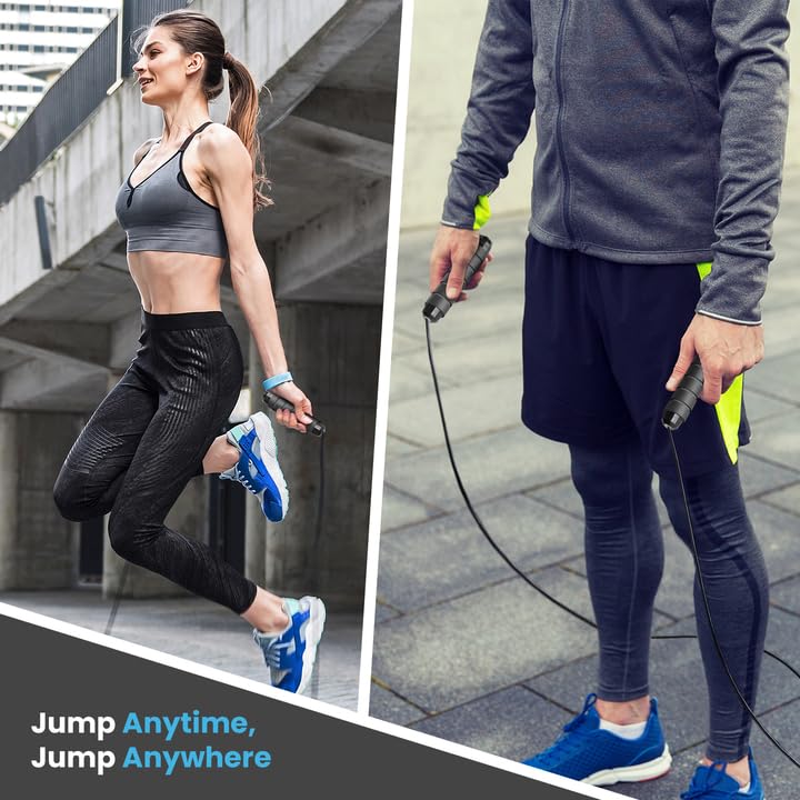 Limm Adjustable Jump Rope for Workout - All-Purpose Exercise Jump Rope Kids & Adults Love with Tangle-Free, Comfortable Foam Handles - Best Slimming, Cardio & Endurance Training