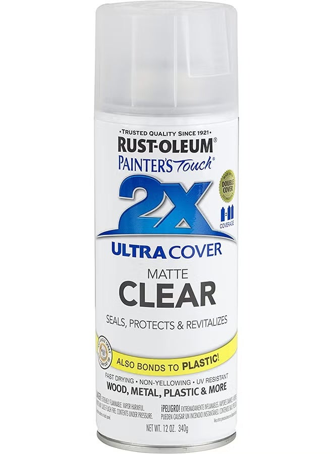 Rust-oleum Painter's Touch 2X Ultra Cover, Matte Clear, 12 Fl Oz - 249087 Matte Clear - Image 1