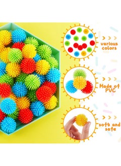 Civaner Mini Porcupine Balls Multicolor Hedge Balls For Teens Adults Spiky Colorful Balls Fidget Toys For Teens Birthday Party Favors (40 Pieces)  - Image 4