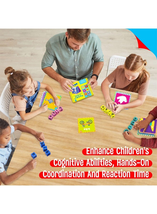 سبرايت جرو لعبة تهجئة الكلمات، 80 كلمة أولى مع مكعبات ألغاز أبجدية خشبية، كلمات CVC، كلمات مرئية، لعبة مطابقة الحروف، ألعاب تعليمية مبكرة لمرحلة ما قبل المدرسة، رياض الأطفال - Image 5