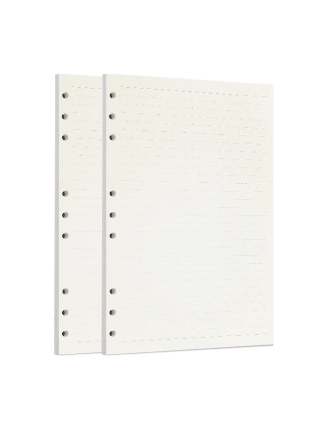 Zelten 2 Pack B5 90 Sheets/180 Pages Lined Loose Leaf Punched Paper Refills Paper for 9 Hole Binder Personal Organizer Diary Notebook Refillable Planner - Image 1