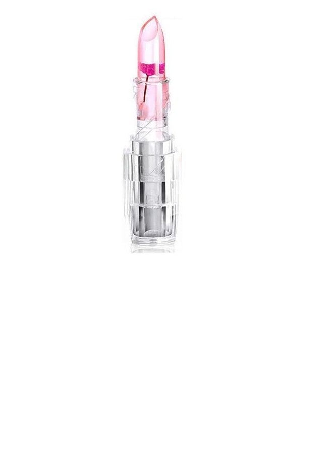 VBA Jelly Flower Color Changing Matte Lipstick Temperature Change Moisturizer Flower Magic Color Change Lip Gloss (Pink Flower) - Image 1