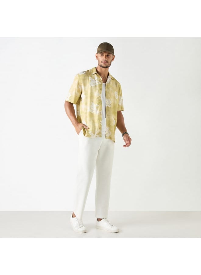 Iconic Iconic All-Over Print Shirt with Camp Collar and Short Sleeves  - Image 2