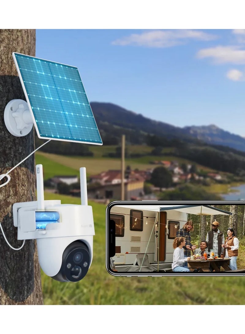 أرينتي كاميرا مراقبة خارجية متحركة تعمل بالبطارية تدعم شريحة الجوال مع لوح الطاقة الشمسية GO3G Kit - Image 3