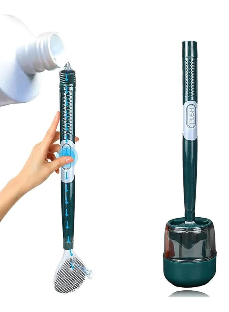 Reko Silicone Toilet Brush, With Soap Dispenser Storage And Holder Set - Image 1