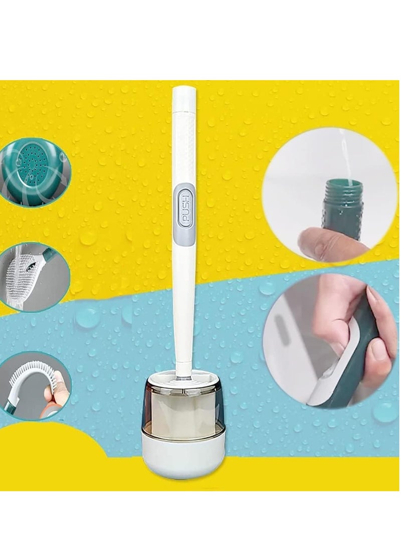 Reko Silicone Toilet Brush, With Soap Dispenser Storage And Holder Set - Image 4