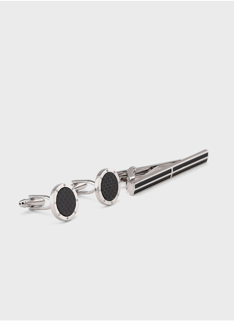 Robert Wood Cufflink & Tie Pin Set In Gift Box  - Image 2