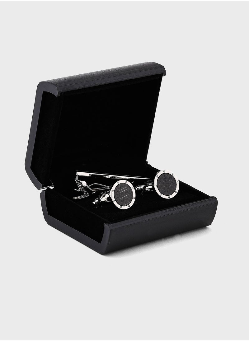 Robert Wood Cufflink & Tie Pin Set In Gift Box  - Image 1