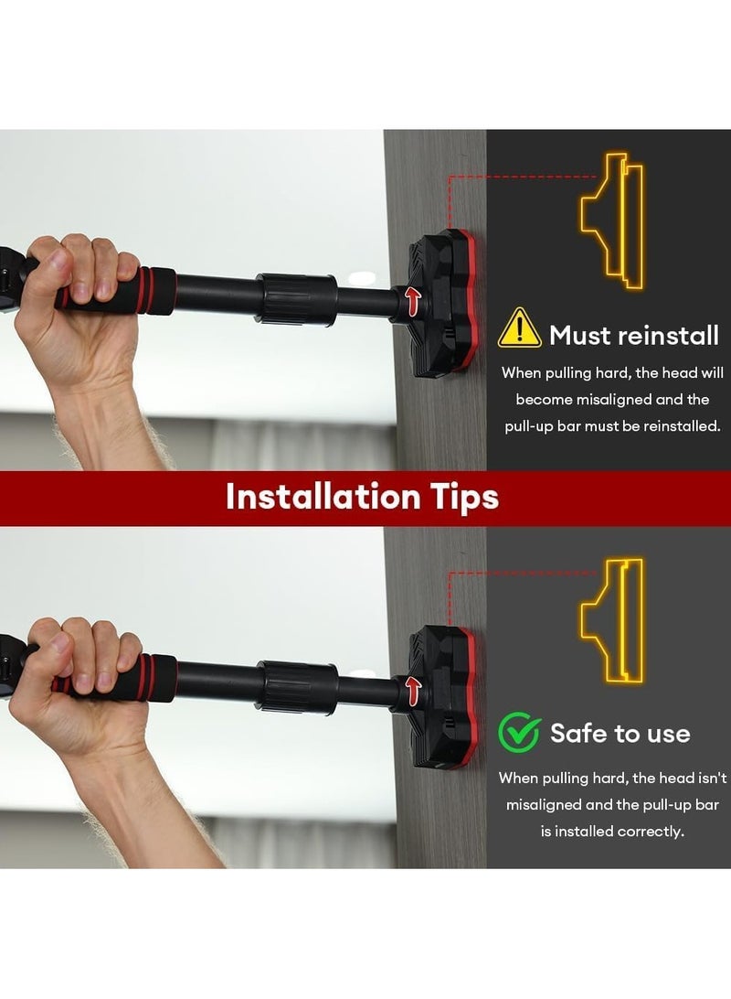 DURKU Adjustable Chin-up Bar for Doorway Home Gym Upper Body Workout - No-Screw Non-Slip Pull Up Bar with Locking Mechanism to Strengthen Your Arms and Shoulders - Image 2