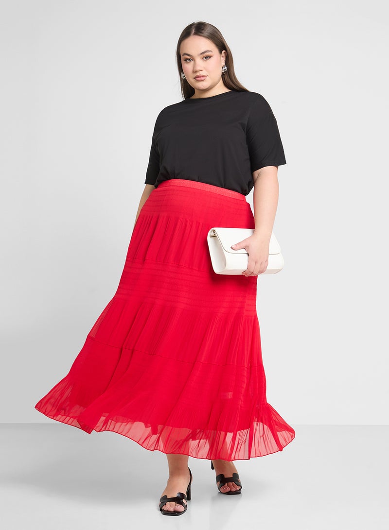 Ginger Plus Tiered Maxi Skirt  - Image 4