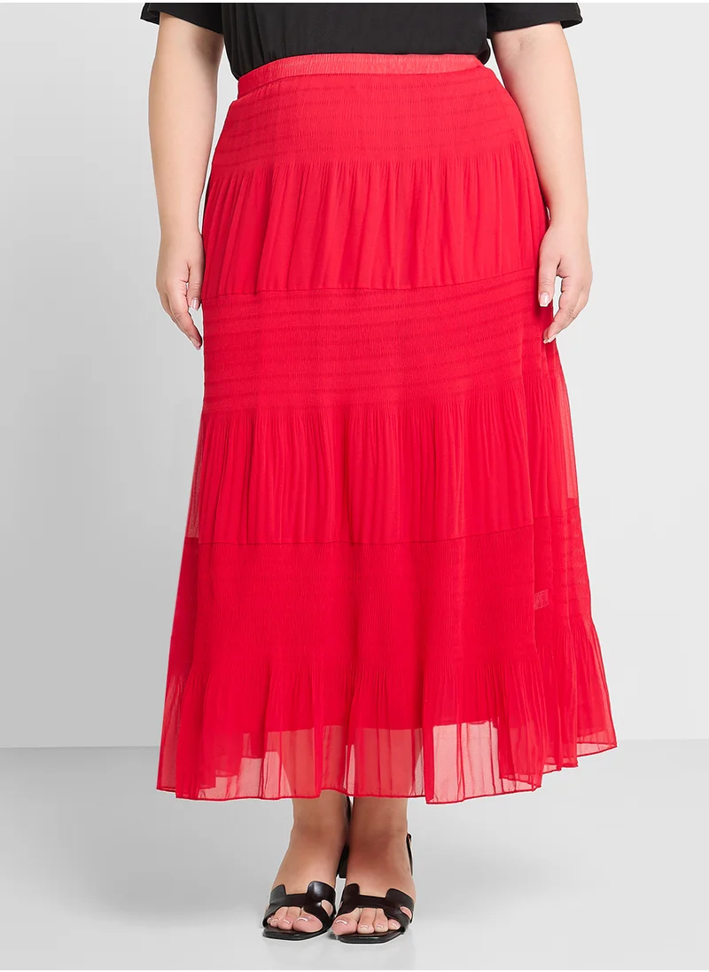 جينجر بلس Tiered Maxi Skirt