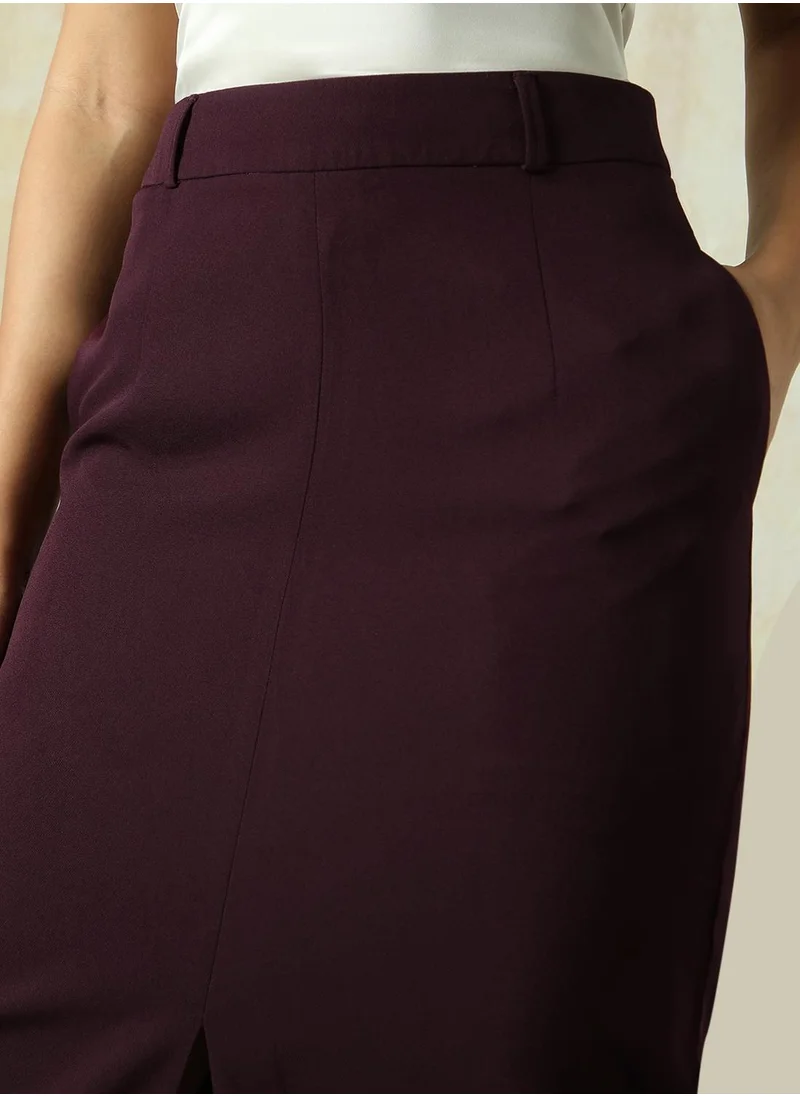 هاي ستار Women Wine Skirts