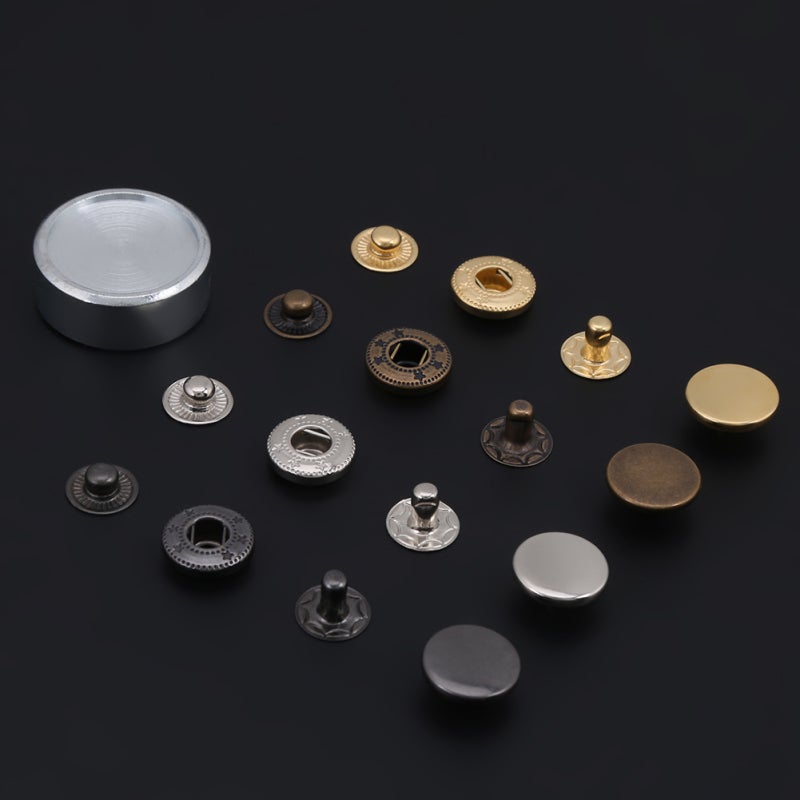 Press Stud Snap Button 12Mm Eco-friendly Brass Rust Resistant Thickened Fastener - High Hardness Comfort Grip Setting Tool for Home Clothing Use - Image 4