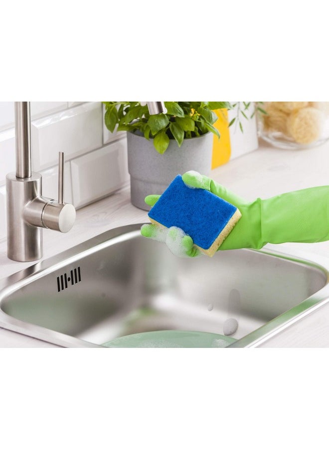 YORK Kharata Broom + Sponge Wipes 3 Pcs + Kitchen Scouring Sponge Premium 5 Pcs + Dust Pan + Steel Mesh Scrubber Mega 2 Pc + Microfiber Floor Cloth Power Collect  - Image 3
