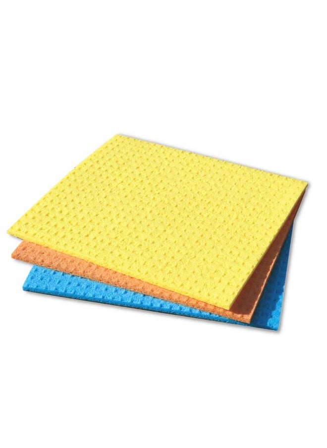 YORK Kharata Broom + Sponge Wipes 3 Pcs + Kitchen Scouring Sponge Premium 5 Pcs + Dust Pan + Steel Mesh Scrubber Mega 2 Pc + Microfiber Floor Cloth Power Collect  - Image 4