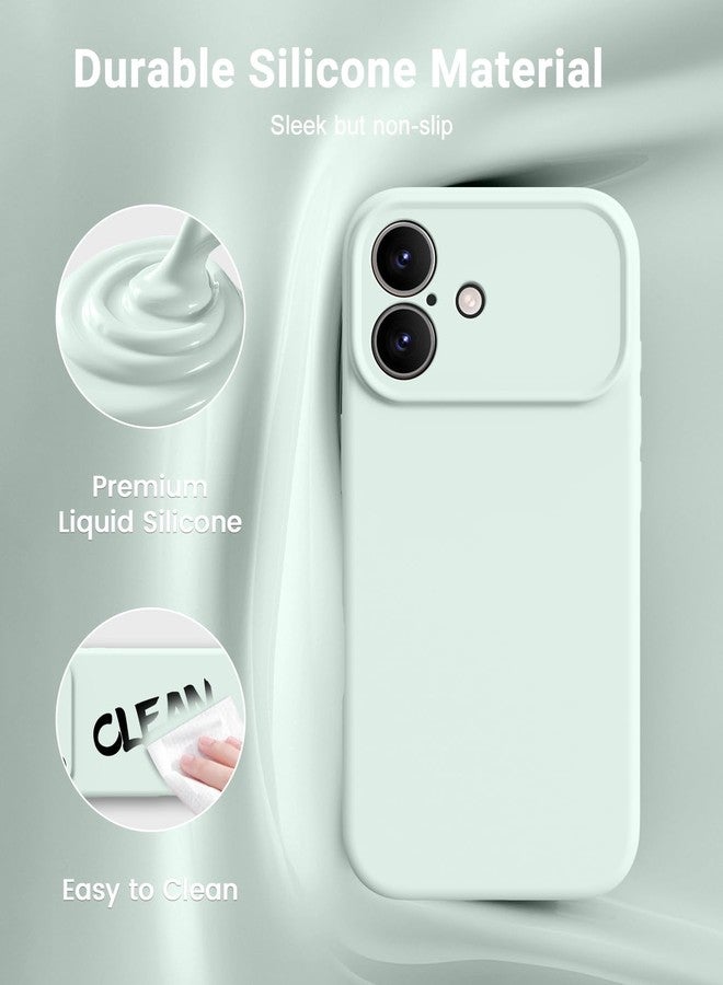 OTOFLY Magnetic for iPhone 17 Case,Compatible with Magsafe,Classic Liquid Silicone Mobile Phone Case,Integrated Camera Control Button,Anti-Scratch Microfiber Lining,Mint Green - Image 3