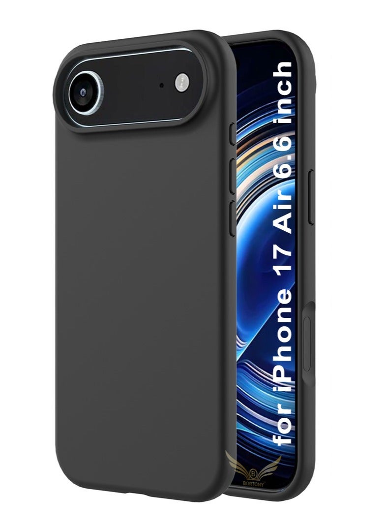 BORTONY iPhone 17 Air Cover Jelly Silicone Slim Cover for iPhone 17 Air with Inside Microfiber Lining Shockproof Protective Phone Case for iPhone 17 Air 6.6 inch - Image 1