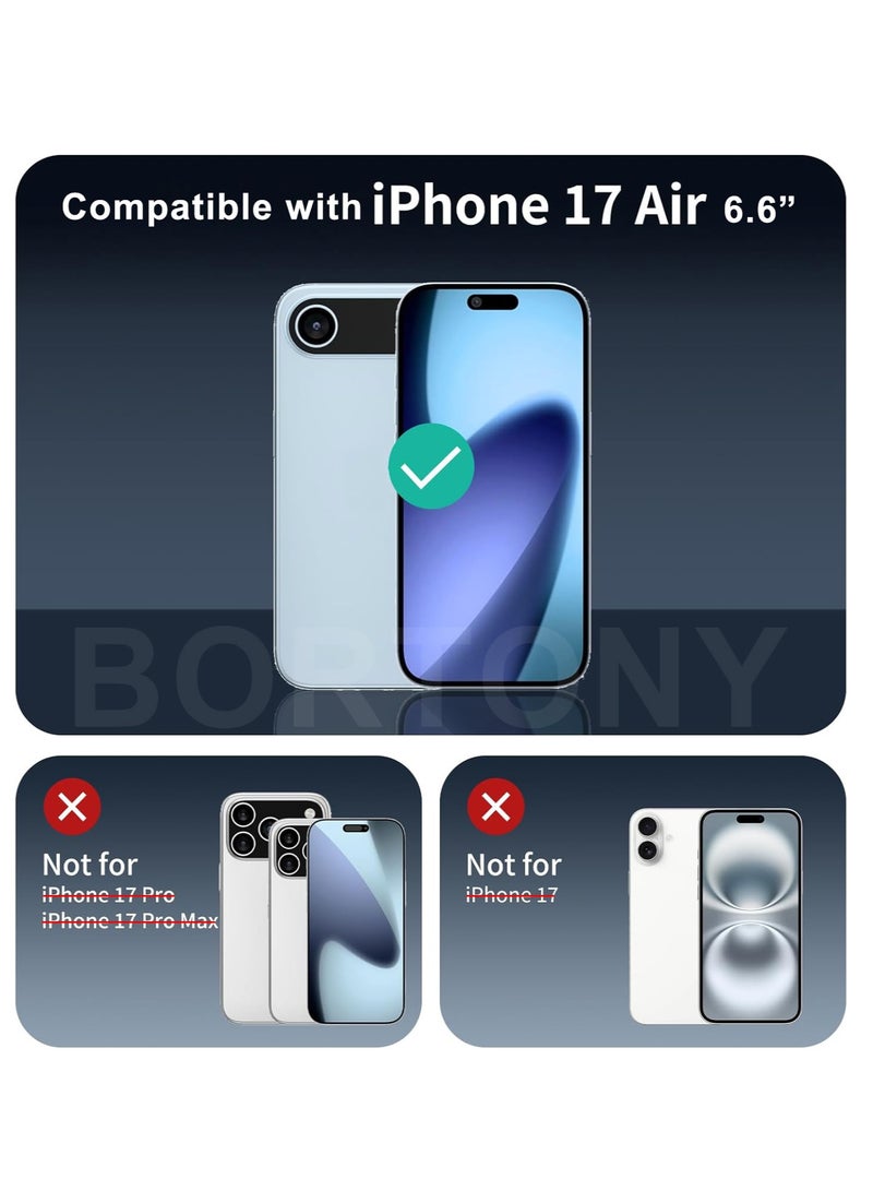 BORTONY iPhone 17 Air Cover Jelly Silicone Slim Cover for iPhone 17 Air with Inside Microfiber Lining Shockproof Protective Phone Case for iPhone 17 Air 6.6 inch - Image 2