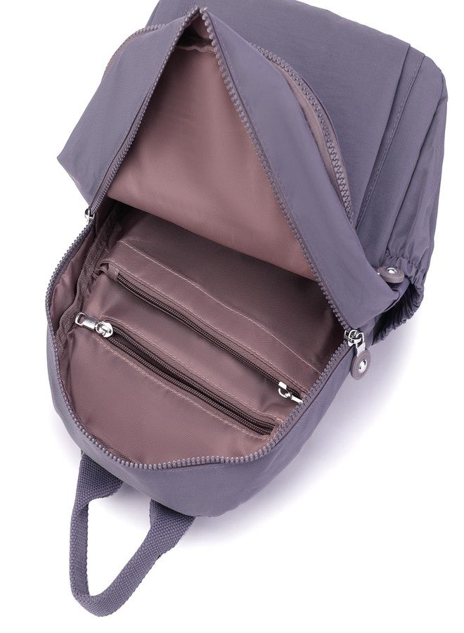 Tanweibago Mini Nylon Women Backpacks,11L Small Ladies backpacks Casual Lightweight Women Shopping Travel Daypack for Girls (Grey) - Image 2