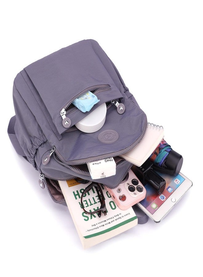 Tanweibago Mini Nylon Women Backpacks,11L Small Ladies backpacks Casual Lightweight Women Shopping Travel Daypack for Girls (Grey) - Image 3