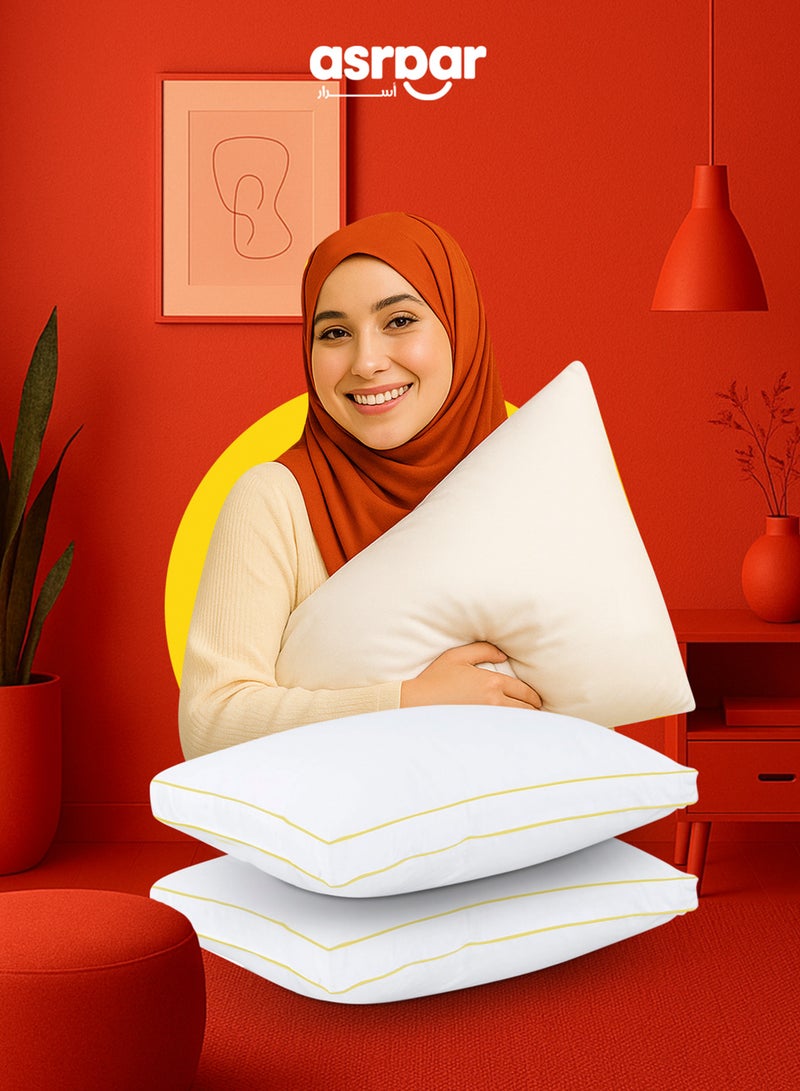 Asraar Packeg Dream 3-Piece Set | Includes 1 Mattress Topper 20 cm - 2 Prime Pillows 75 x 50cm – Luxurious Bedding Set for Ultimate Comfort – Perfect for Revitalizing Sleep – Soft Pillows with a Plush Mattress Topper – Ideal for All-Season Bedding  - Image 3