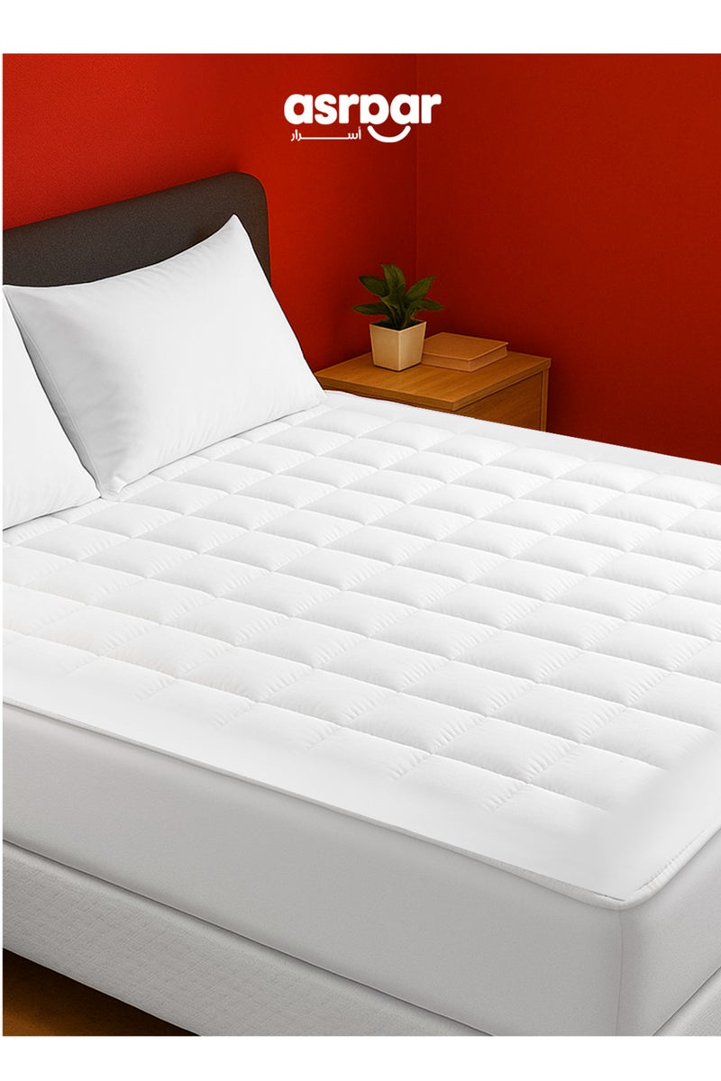 Asraar Packeg Dream 3-Piece Set | Includes 1 Mattress Topper 20 cm - 2 Prime Pillows 75 x 50cm – Luxurious Bedding Set for Ultimate Comfort – Perfect for Revitalizing Sleep – Soft Pillows with a Plush Mattress Topper – Ideal for All-Season Bedding  - Image 2
