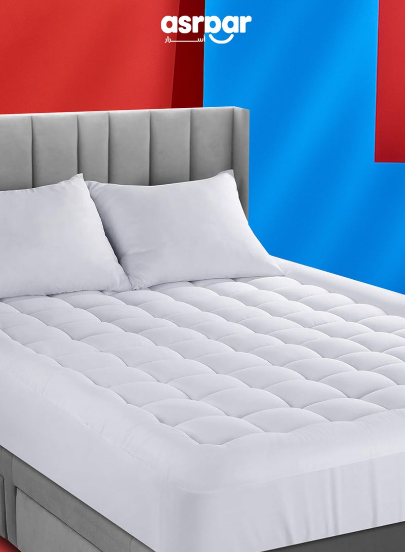 Asraar Packeg Dream 3-Piece Set | Includes 1 Mattress Topper 20 cm - 2 Prime Pillows 75 x 50cm – Luxurious Bedding Set for Ultimate Comfort – Perfect for Revitalizing Sleep – Soft Pillows with a Plush Mattress Topper – Ideal for All-Season Bedding - Image 2