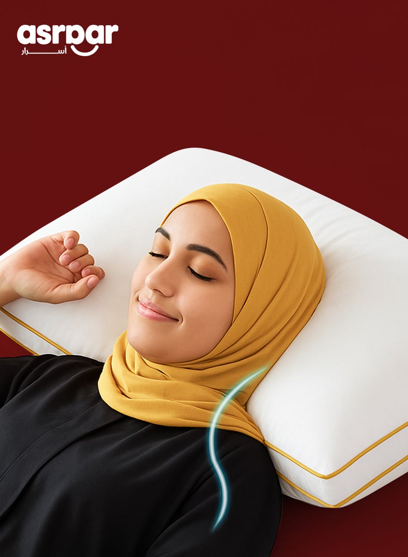 Asraar Packeg Dream 3-Piece Set | Includes 1 Mattress Topper 20 cm - 2 Prime Pillows 75 x 50cm – Luxurious Bedding Set for Ultimate Comfort – Perfect for Revitalizing Sleep – Soft Pillows with a Plush Mattress Topper – Ideal for All-Season Bedding - Image 4