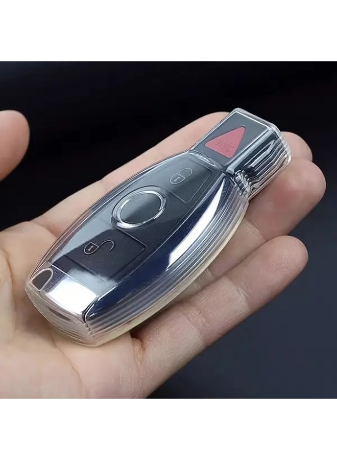 Transparent Black TPU Car Key Case Cover Fit for Mercedes Benz A B C E R Class GLS GLA GLK GLC CLS CLA AMG - Image 5