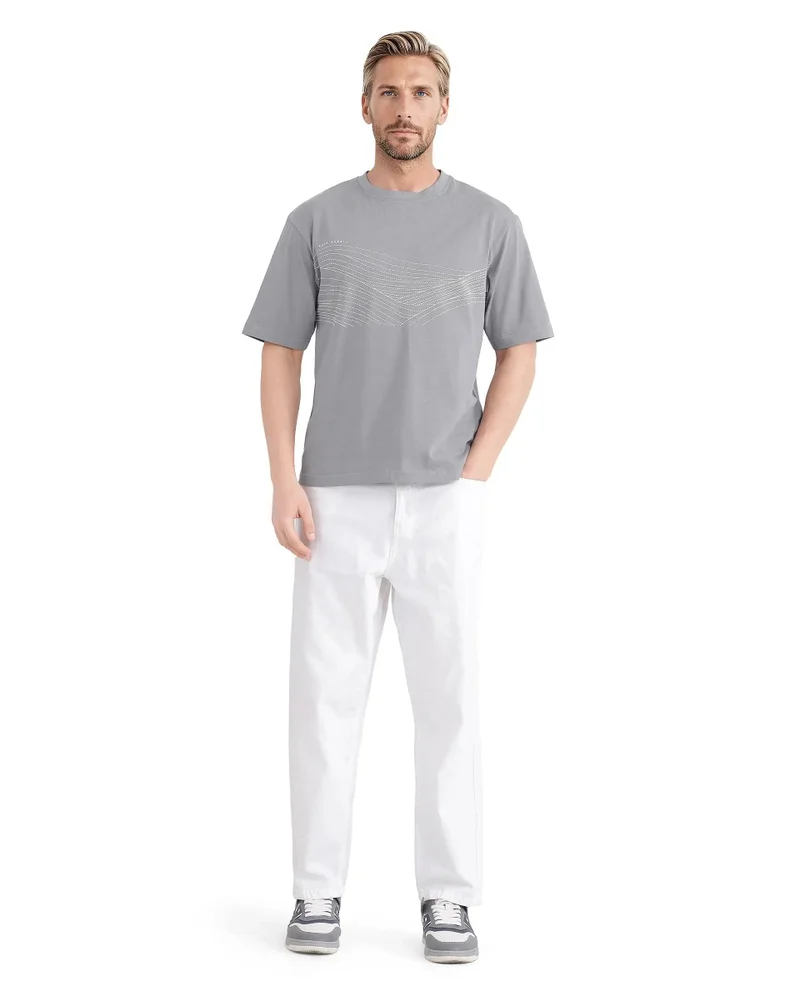 Rare Rabbit Men's Graphic Print Qlo Fit T-Shirt