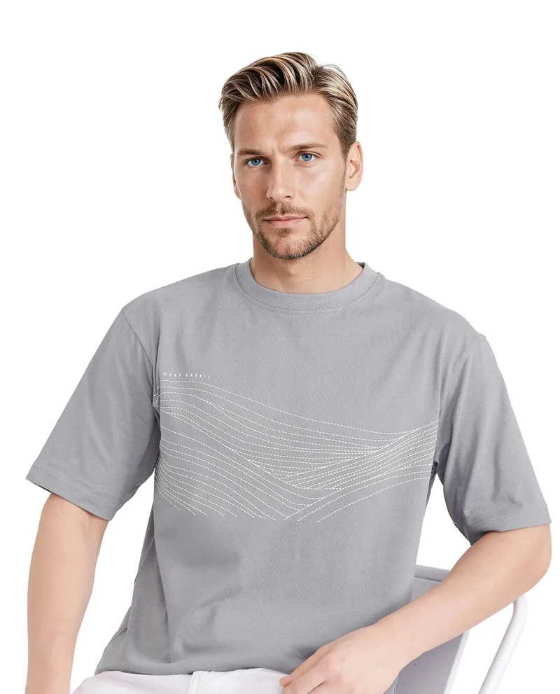 Rare Rabbit Men's Graphic Print Qlo Fit T-Shirt
