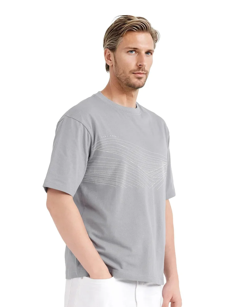 Rare Rabbit Men's Graphic Print Qlo Fit T-Shirt