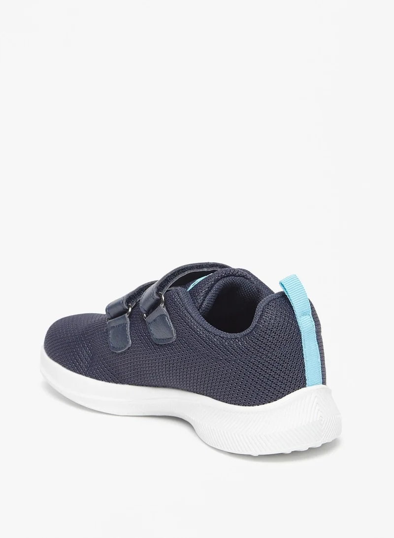 أوكلان Logo Print Low Ankle Sneakers with Hook and Loop Closure
