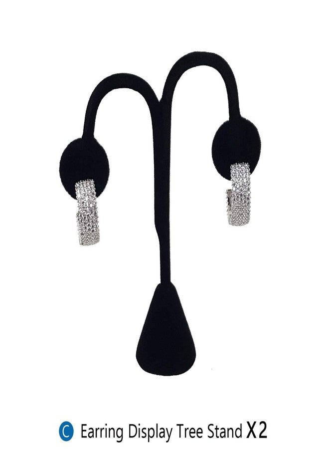 MOOCA 11 Pcs Black Velvet Jewelry Displays Set, Earring Holder, Necklace Display, Bracelet Set - Image 5