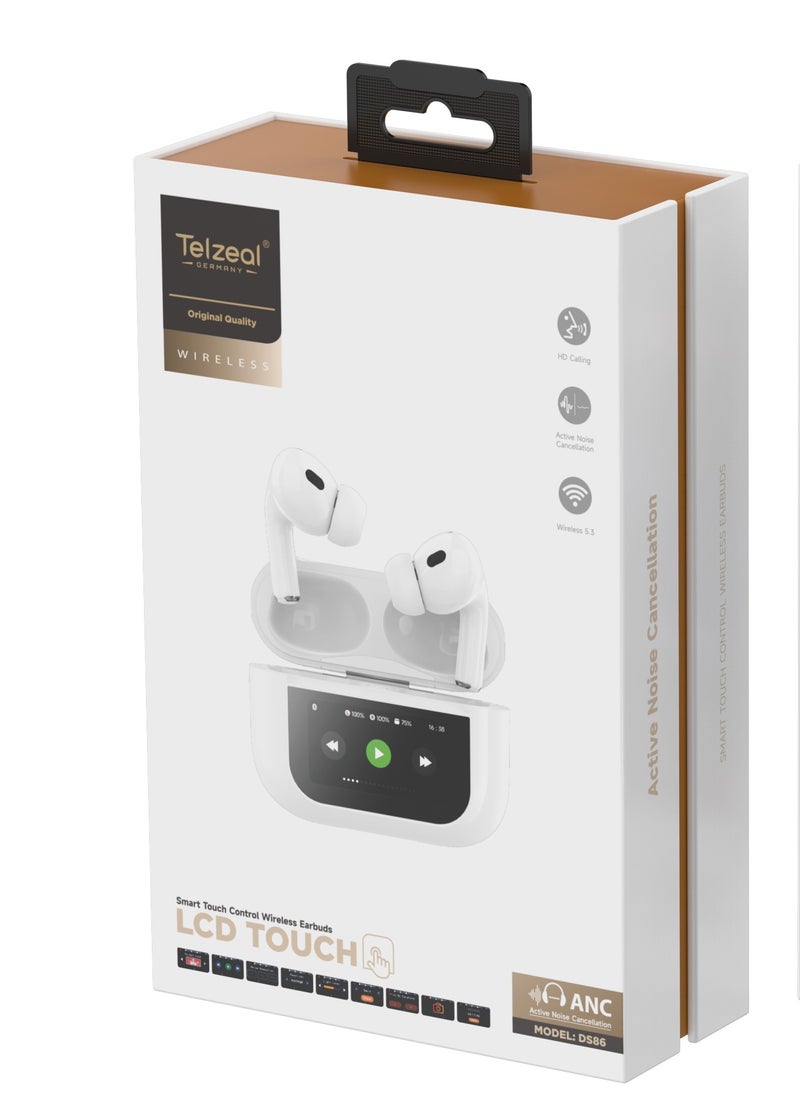 Telzeal - Telzeal Germany DS 86 Bluetooth Wireless Earphone with Touch Display for Android IOS Mobiles and tablets - Image 1