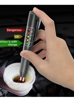 Generic Brake Fluid Test Pen, Car Brake Fluid Inspection Tool Replacement Test Pen Test DOT3 DOT4 DOT5.1 ENV4 ENV6 Brake Fluid with 5 LED Indicator Hydraulic Oil and Water Analyzer Automatic Diagnostic Tester  - Image 3