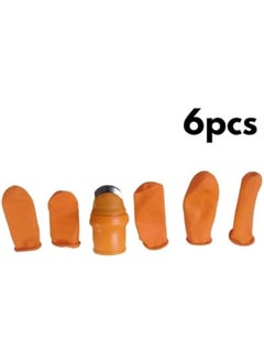 Generic Silicone Thumb Knife Plant Harvester Finger Knife Picking Knife Gardening Tools Vegetable Gardening Tools Good Help in Kitchen (6pcs: 1 x Thumb Cap with Cutter + 5 x Finger Cap)  - Image 2